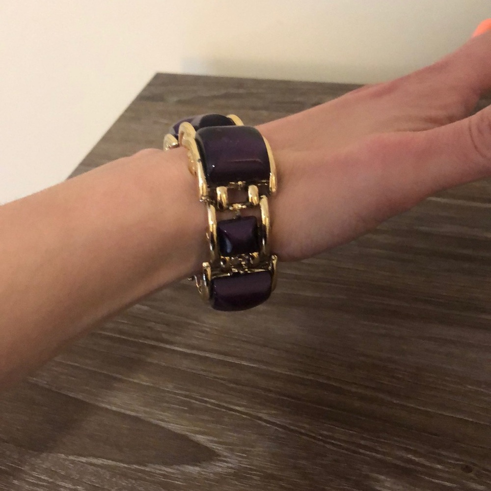 Chunky Purple Clasp Bracelet